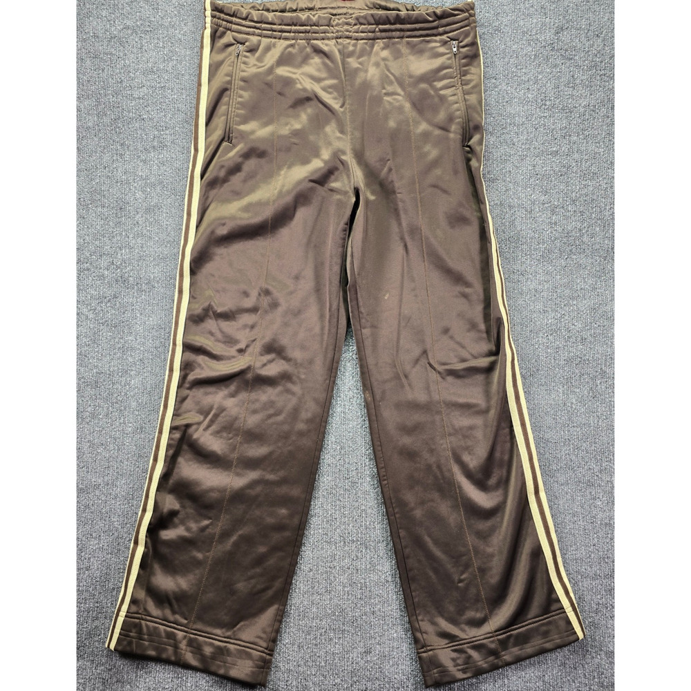 Vintage Adidas ATP Keyrolan Track Pants Mens Large Brown Beige Made in USA Rare